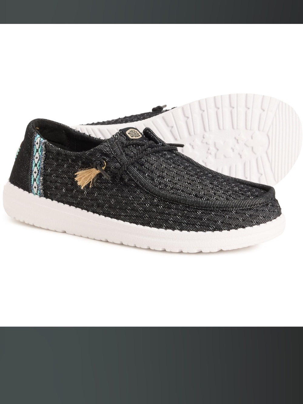 Hey Dude Wendy Canvas Sneakers - Black (8)